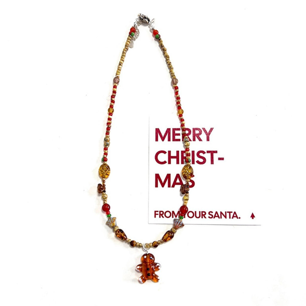 Christmas Limited Gingerbread Man Candy Sweater Chain