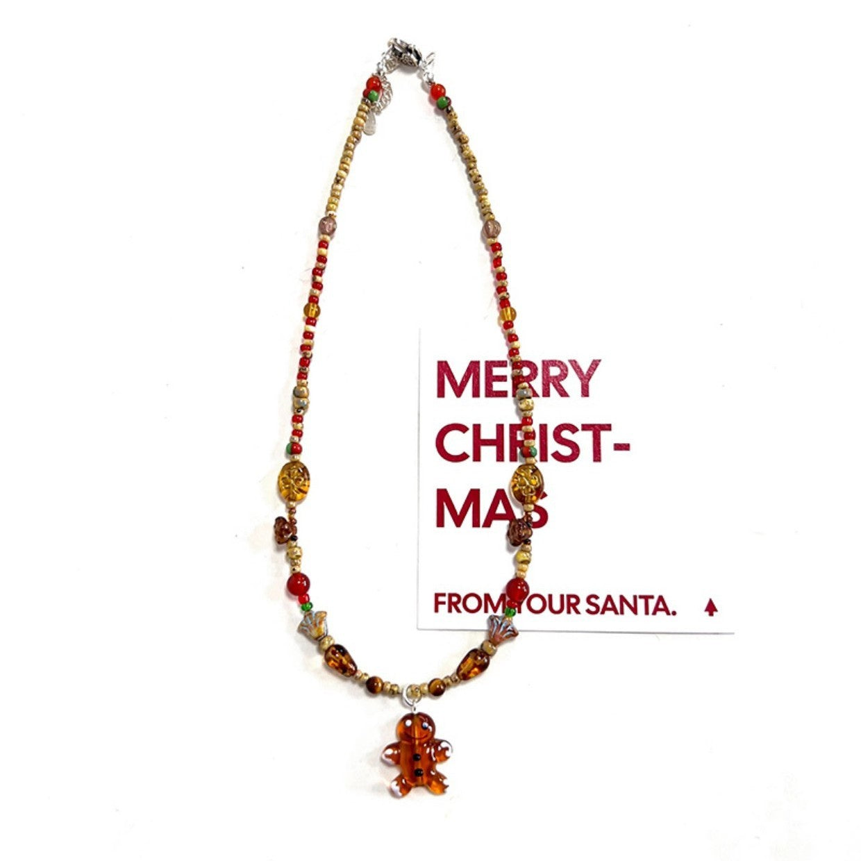 Christmas Limited Gingerbread Man Candy Sweater Chain