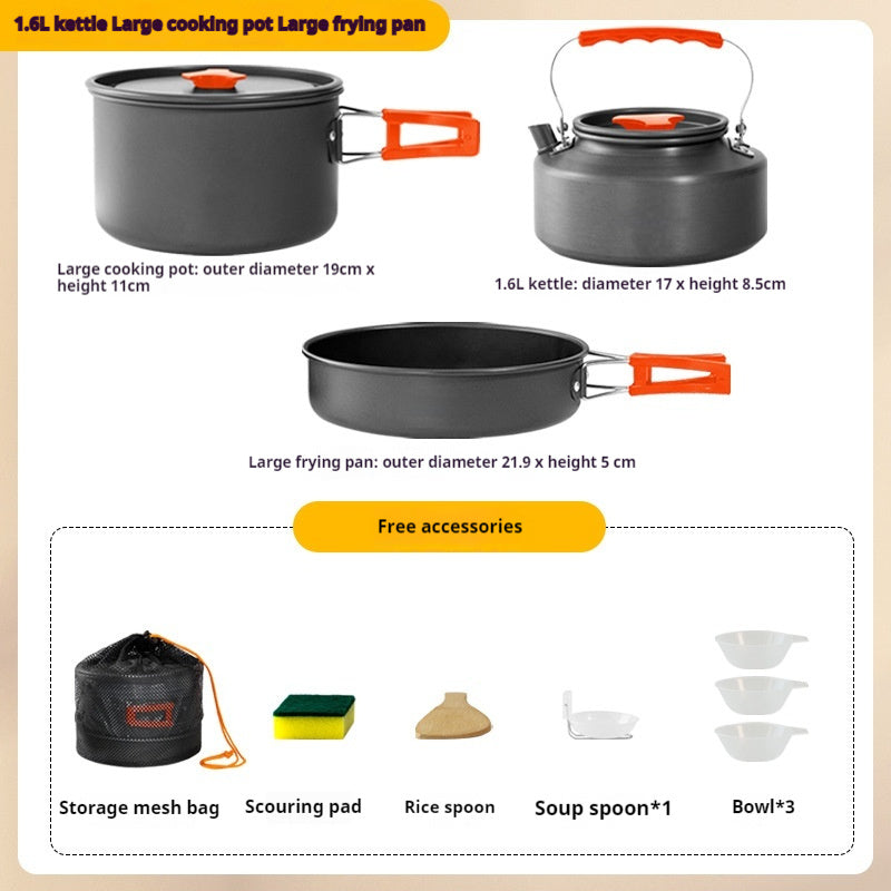 Fashion Outdoor Jacketed Kettle Three-piece Supplies